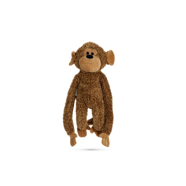 BZ Plush Monkey Vik Dog Toy Brown, 40 x 20