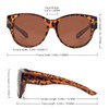 Face Shadow Polarized Sunglasses Fit Over Glasses, Sunglasses for Women
