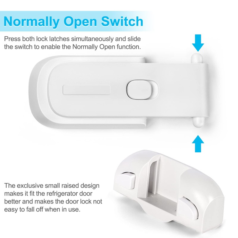 CLYMENE Refrigerator Fridge Freezer Door Lock for Kids, Child Proof