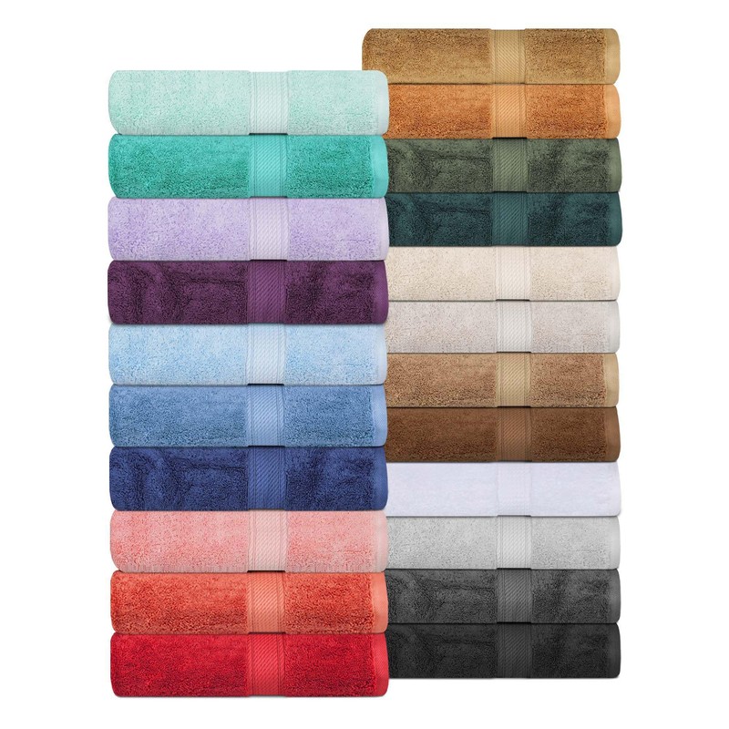 Superior Egyptian Cotton 800 GSM Face Towel Set, Includes 6