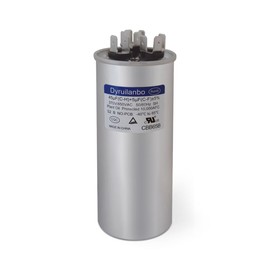 45+5μF mfd CBB65 Air Conditioner Start Capacitor 45/5 ±5% 370/440 VAC 50/60Hz Dual Run Round Start AC Capacitor for Condenser Straight Cool ，Heat Pump ，AC Unit Fan Motor Start，HVAC，AC Motor Run