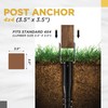 CRIZTA Premium No Dig Ground Anchor DIY Screw in U-Model