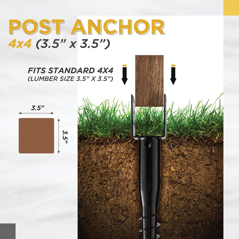 CRIZTA Premium No Dig Ground Anchor DIY Screw in U-Model
