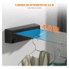DIJIA Tendederos Plegables Tendedero Retráctil De Pared 2 Líneas