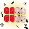 Red Press on Nails Extra Short Square Spring Summer Fake
