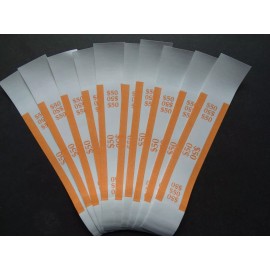 Unbranded/Generic 10 - Orange $50 Cash Money Self-Sealing Straps Currency Bands