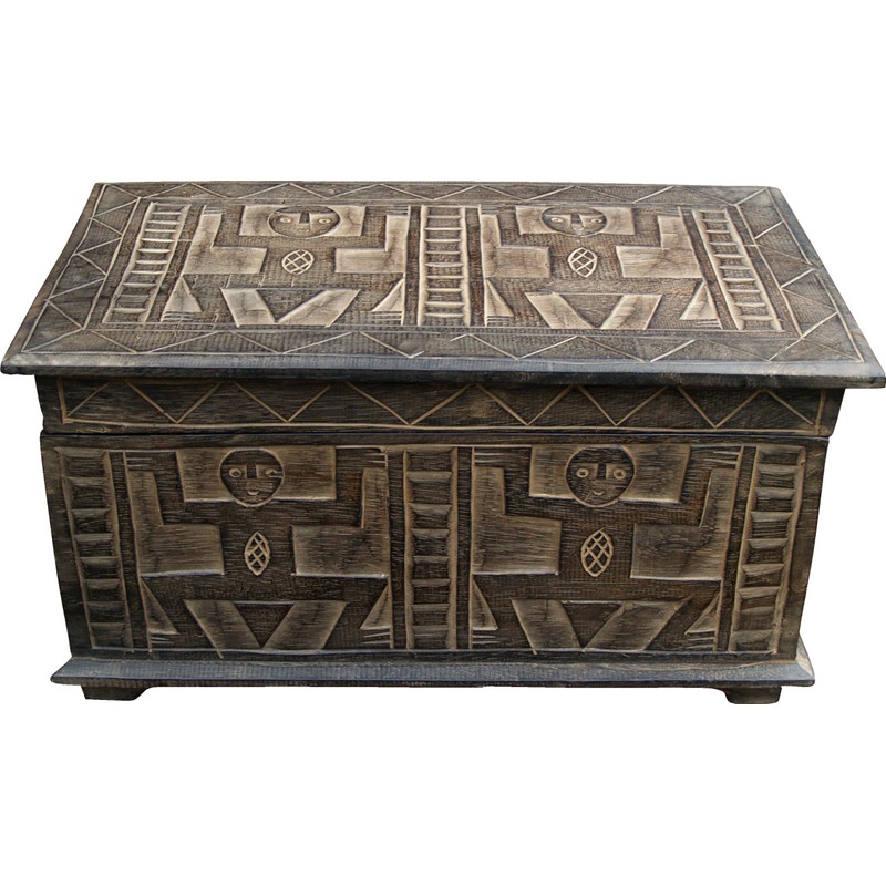 Handbeschnitzte Balsa Wood Chest in 3 Sizes/Chests Boxes – Size: