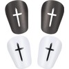 WADY Black and White Cross Protective Soccer Shin Pads Mini
