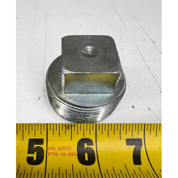 N/A 1-1/2" GAV Solid Steel Square Head Plug Pipe Fitting