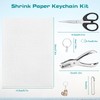 152 Pcs Shrinky Plastic Sheets Kit, Shrink Paper Keychain Kit