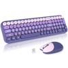 Dilter Wireless Keyboard and Mouse Combo, Portable Retro Keyboard with