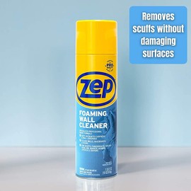 Zep Foaming Wall Cleaner - 18 oz (Case of 12) - ZUFWC18 - Removes Stains Without Damaging Finishes, Scrub-Free Wall Cleaner Spray, For Ceilings, Walls, Baseboards And More