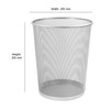 OSCO Silver Wiremesh Waste Bin | Circular Trash Can |