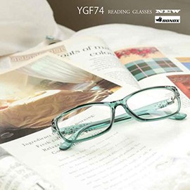 NEWカラー YGF74 イミテーションスワロ風ストーンが散りばめられた老眼鏡 (FOREST GREEN, 1.5)