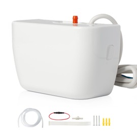 WiseWater 100-240V AC Silent Condensate Pump 19dB Low Noise Mini Split Condensate Removal Pump Automatic Drain with Safety Switch Anti-siphon Connector for HVAC Dehumidifiers Ice Makers