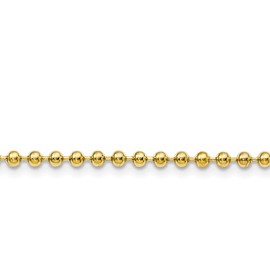 Stainless Steel IP Gold-Toned 3.0mm 22in Ball Chain Necklace 22" - with Secure Lobster Lock Clasp