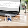 Placa de nombre de escritorio personalizada, placa de acrílico grabada