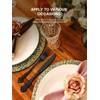 Stapava 48 Pcs Black Silverware Set with Steak Knives, Gorgeous