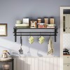 CHOEZON Hanging Pot Rack, Wall-Mounted Pot Rack, Kitchen Cookware Organizer,