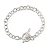 Ross-Simons Sterling Silver Cable-Link Toggle Bracelet. 7 inches