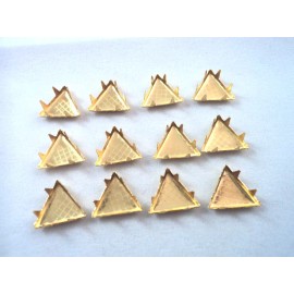 Unbranded 12 Gold Tone Diagonal Weave Triangle Studs Clothing Decoration 1/2" Leather Work