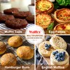 Walfos Silicone Muffin Top Pans for Baking 4inch Jumbo Size,