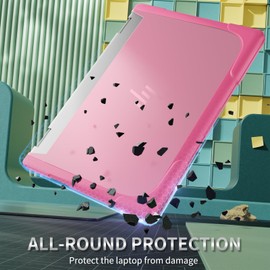 Protective Case for 14" HP Envy X360 2-in-1 2K Touch-Screen Laptop 2024 Release, TPU Shockproof Durable Cover Scratch-Resistant Case (Rose)