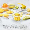 Tovolo All-in-1 Citrus Juicer and Zester Set, White & Yellow