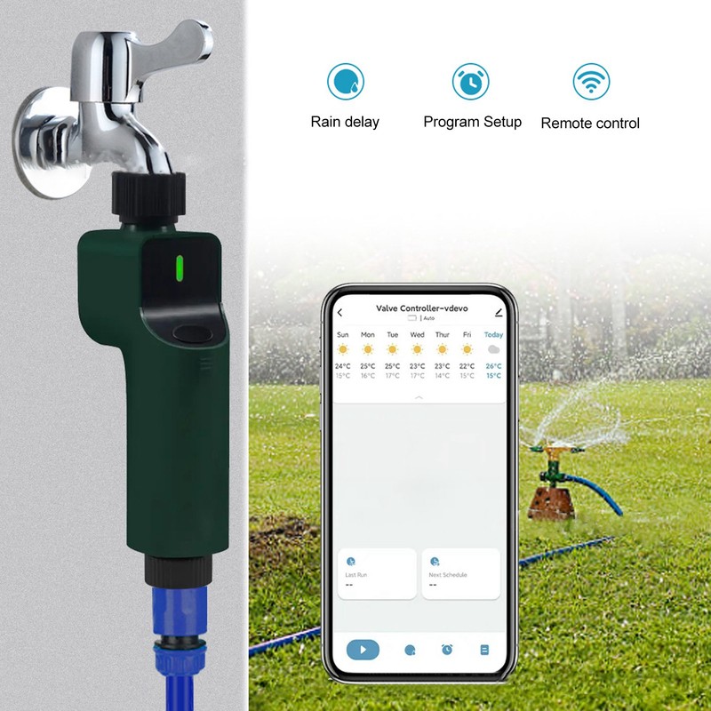 Watering Irrigation Timer with 3/4in NH Thread LED Indicator Rain