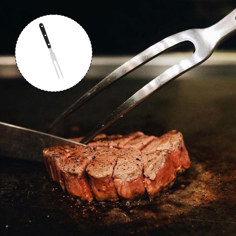 LATRAT 1 Piece Meat Serving Fork, Grill Fork, Stainless Steel
