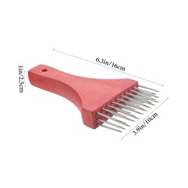 MAGICLULU Stainless Steel Meat Loosening Machine with Wooden Handle Efficient Tenderizer for Steak Pork Chops and Poultry Portable Kitchen Tool for Home Shop Use