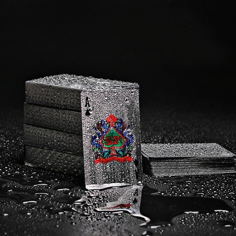 PMLAND Metallic Silver - Gold Waterproof Playing Cards - Poker