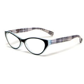 Calabria Emily - anteojos de lectura, Blue & Black Plaid, M