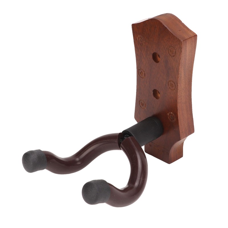 2pcs Guitar Wall Hanger Elegant Black Walnut Guitar Wall Mount