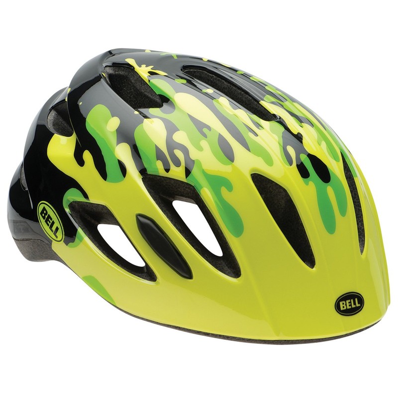 BELL Boy's Zipper Helmet - Pop Green Splat, One Size