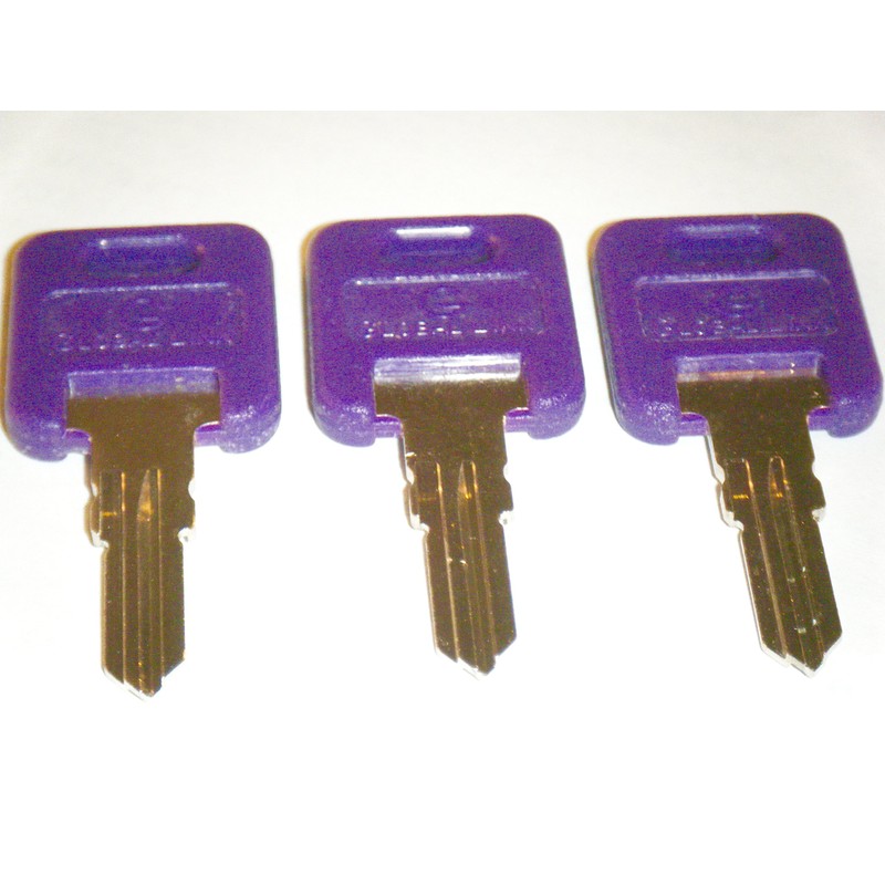 Gillette G390 Purple RV Motorhome Trailer Keys - 3 Pack