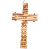 Jerusalem Our Lord's Prayer Cross Olive Wood 9" Spanish from