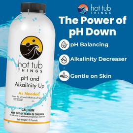Hot Tub Things pH Up & Alkalinity Increaser for Hot Tub – Pool Shock, Alkalinity Up, pH Increaser and Alkaline Booster for Spa or Pool, Maintain Balanced Water Quality and Clear Water Use – 2 Pounds