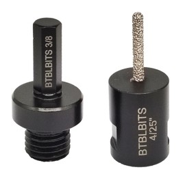 BTBLBITS Diamond Mortar Raking Bit 4/25" x 1" Mortar Router Bits with 5/8-11 Thread Plus 3/8" Hex Shank Adapter for Mortar Raking Tuck Pointing Granite Marble Masonry Brick Stone Removal