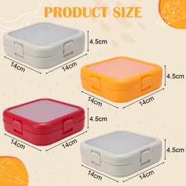 Nuogo 4 Pcs Silicone Fruit Storage Box Anti-oxidation Avocado Saver Storage Tomato Pod Vegetable Saver Reusable for Fridge Garlic Lemons Potatoes(Red, White,Orange,5.5 x 5.5 x 1.8 Inches)