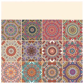 24 Sheets 12 Designs Scrapbook Paper Pad,6"×6” Single-Sided Decopodge Craft Paper,Cardstock Paper,Scrapbooking DIY Decorative Background Cardmaking Supplies.Datura