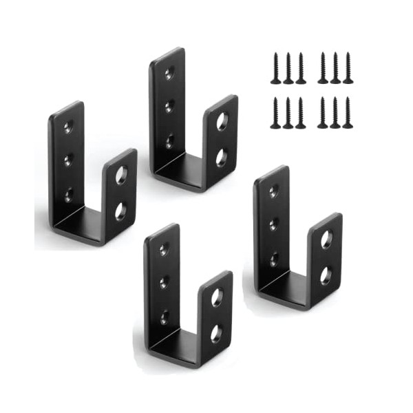 2x4 Door Barricade Brackets, Heavy Duty Open Bar Security Holder