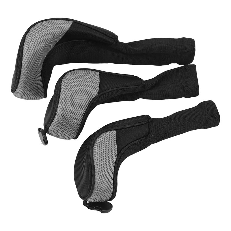 3Pcs Golf Club Head Covers 1 3/5 UT Breathable Mesh
