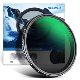 Neewer 58mm Variable ND Filter ND8-ND128 Camera Lens Filter (3-7 Stop) No X Cross Neutral Density Ultra-Slim HD Filter with 30 Multi-Layer Nano Coatings Waterproof, Cleaning Cloth Included