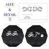 MICGIGI Women's 925 Sterling Silver Stud Earrings Infinity Symbol Cubic