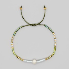 Miyuki Glücks Armbänder Damen, Handgefertigt Strang Reisperlen Partner Armbänd Verstellbare, Gute Reise Talisman Wunsch Sicherheit Wohlstand Guard Ihre Liebe Freundschaft Armband 3