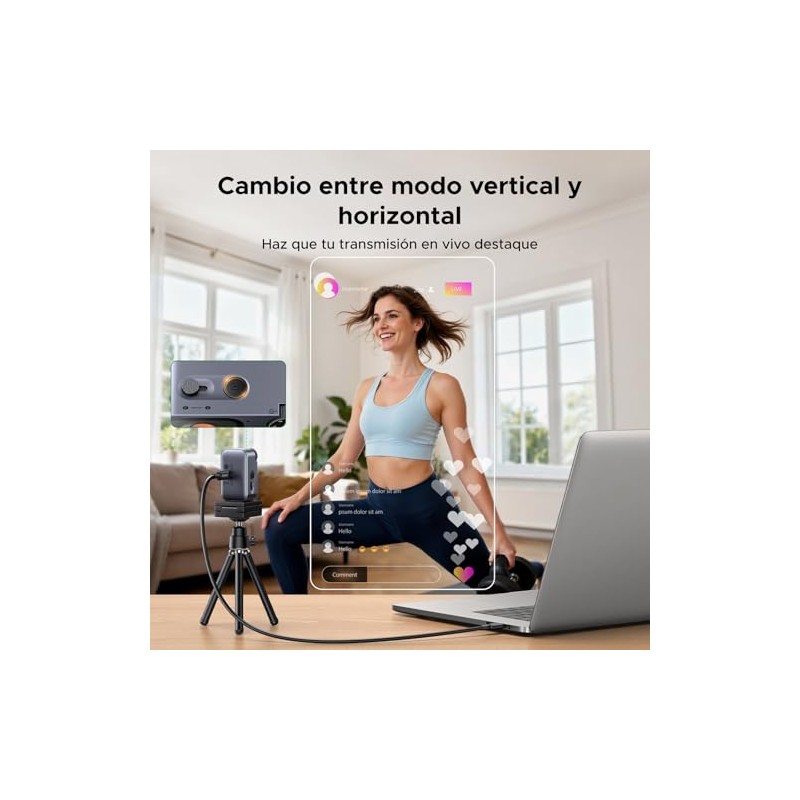 UGREEN FineCam Pro 2K Webcam Streaming con IA, Cámara Web