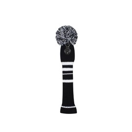 Knit Hybrid Golf Club Covers Fits Hybrids/UT Classical Fine Stripes with Long Neck Funny and Fresh Colors (Black Stripes)
