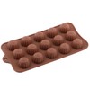 EPYHREHM 15 Cavity Semicircle Silicone Chocolate Molds For Chocolate Candy