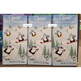 Choceur Limit Edition Milk Chocolate Snowman 3.17oz 90g (Three Bars)